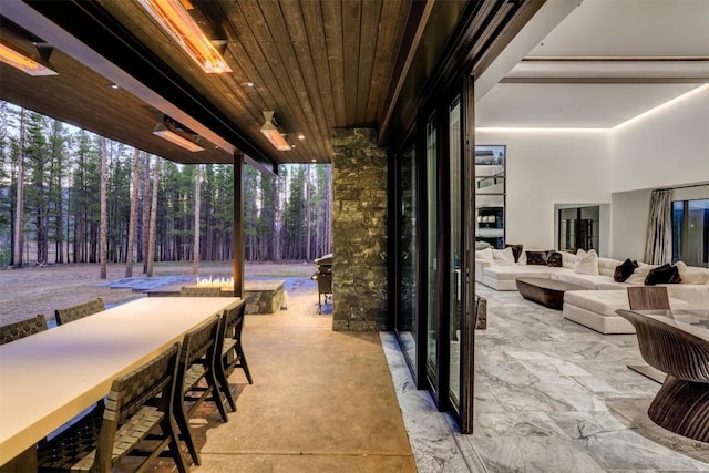 view of patio / terrace with outdoor dry bar and outdoor lounge area