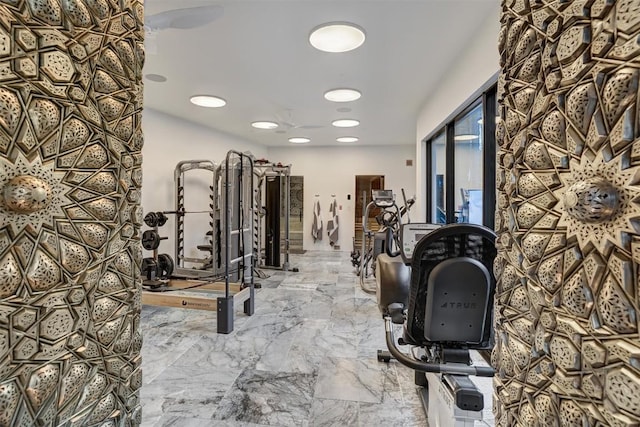view of workout area