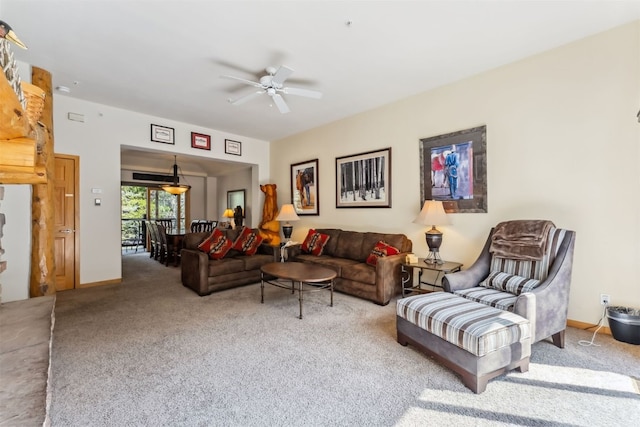 502 Northstar Dr Unit 1947, Keystone, CO 80435 - carpeted living area featuring a ceiling fan