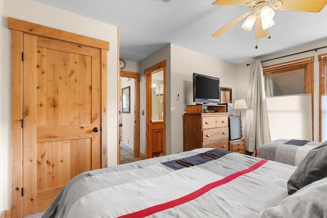 2700 Village Dr Unit 301, Steamboat Springs, CO 80487 - bedroom featuring ceiling fan