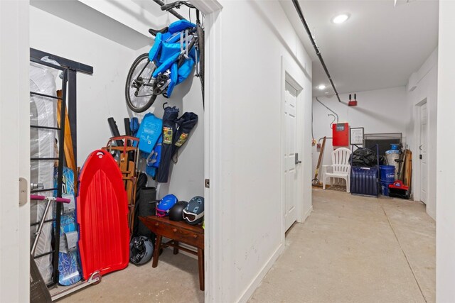 102 Lake Ridge Cir Unit 1887, Keystone, CO 80435 - hallway with concrete flooring and baseboards