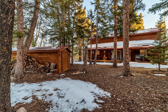 850 Georgia Pass, Lookout, Jefferson, CO 80456 - snow covered house with a patio
