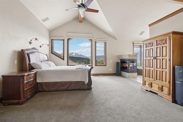 17 James Ct, Dillon, CO 80435 - carpeted bedroom with ceiling fan and a mountain view