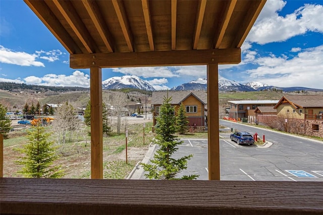 830 Blue River Pkwy Unit 203, Silverthorne, CO 80498 - view of patio with a mountain view and a residential view