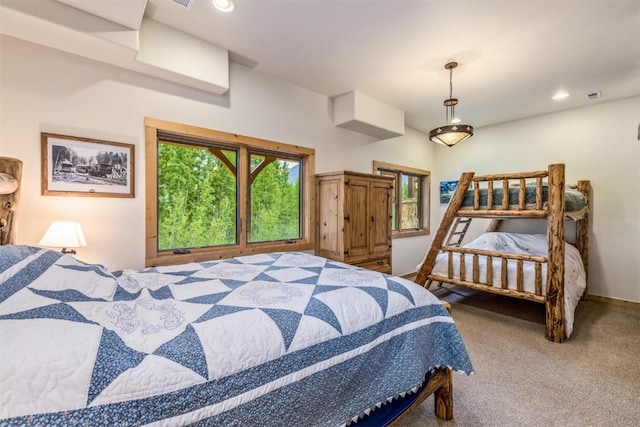 view of carpeted bedroom