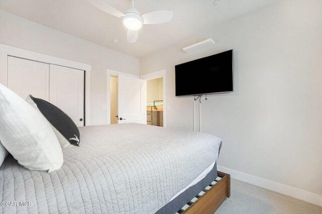 78311 US Highway 40 Unit 6, Winter Park, CO 80482 - bedroom featuring ceiling fan, baseboards, carpet flooring, and a closet