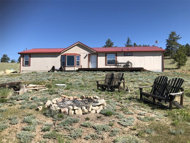 1983 Arapahoe Rd, Hartsel, CO 80449 - rear view of house featuring metal roof