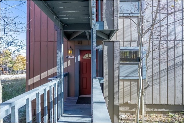 view of exterior entry