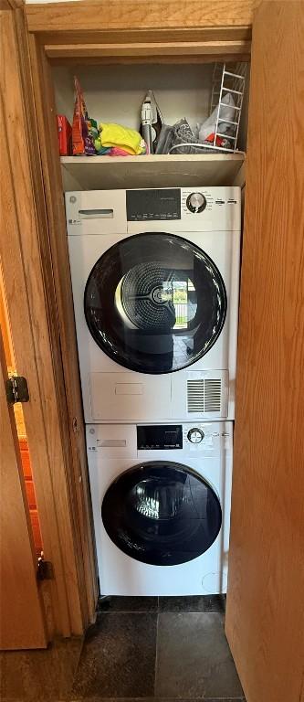 23004 US Highway 6 Unit 103, Keystone, CO 80435 - washroom with estacked washer and dryer