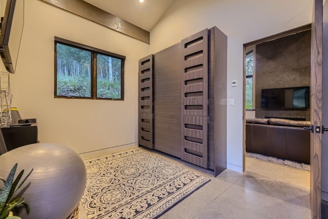 313 Raven Golf Ln, Silverthorne, CO 80498 - foyer entrance with dark aggregate flooring and recessed lighting