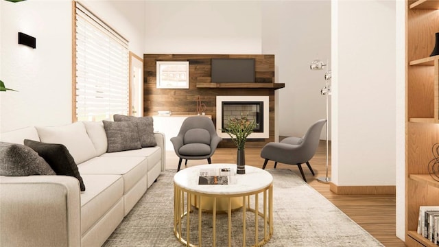 2800 Village Dr Unit 1302, Steamboat Springs, CO 80487 - living room with light wood-style floors and baseboards