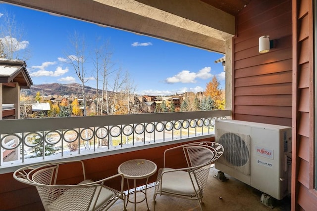 2800 Village Dr Unit 1302, Steamboat Springs, CO 80487 - balcony featuring a cooling unit and a mountain view