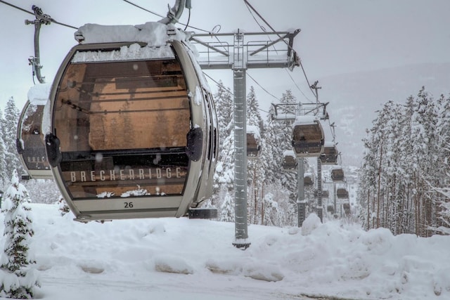 view of snow covered exterior