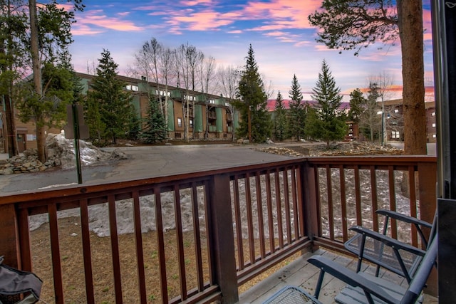 view of deck at dusk