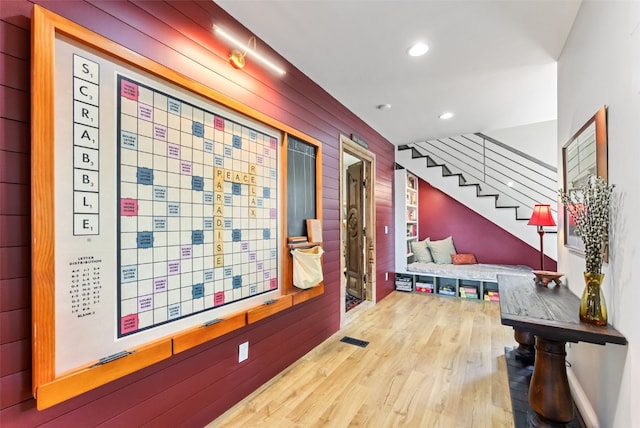 1435 E Longbow Dr, Como, CO 80432 - entrance foyer with wood finished floors, recessed lighting, and stairway