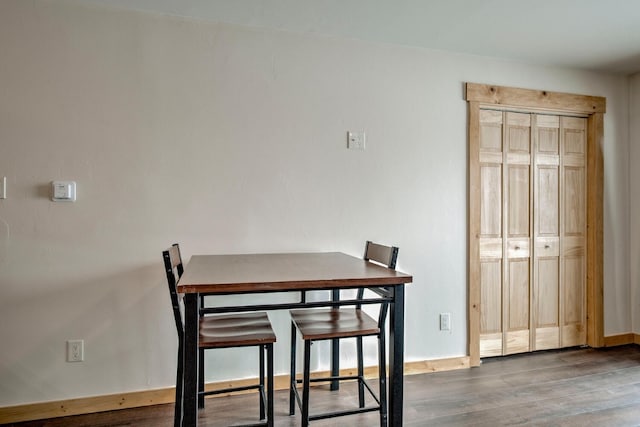 1133 Straight Creek Dr Unit 108, Dillon, CO 80435 - dining space with wood finished floors and baseboards