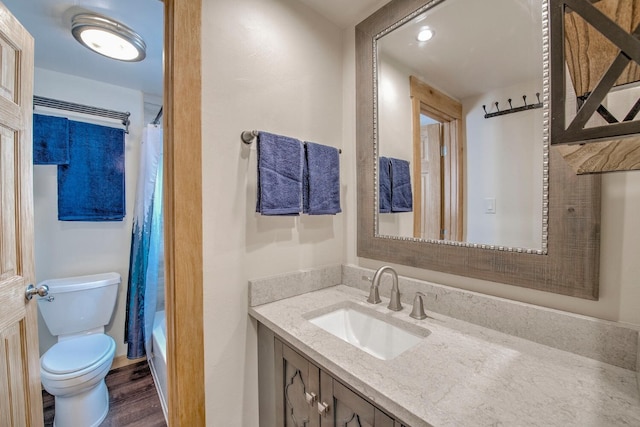 1133 Straight Creek Dr Unit 108, Dillon, CO 80435 - bathroom with vanity, wood finished floors, and shower / bath combo