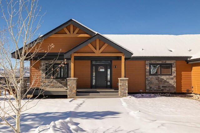 1110 Mt Neva Dr, Granby, CO 80446 - craftsman inspired home featuring stone siding