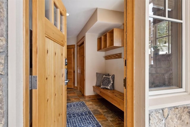 129 Tip Top Trl Unit 6543, Keystone, CO 80435 - mudroom with stone tile floors and baseboards
