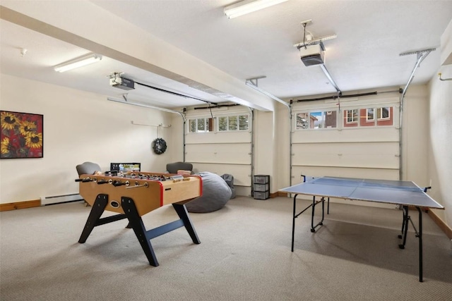 129 Tip Top Trl Unit 6543, Keystone, CO 80435 - rec room featuring carpet, baseboard heating, and a garage