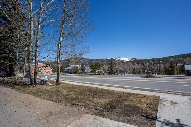 view of street featuring a mountain view