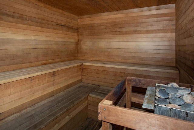 view of sauna