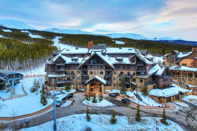 1891 Ski Hill Rd Unit 7404, Breckenridge, CO 80424 - snowy aerial view with a mountain view