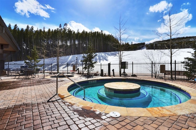 1891 Ski Hill Rd Unit 7404, Breckenridge, CO 80424 - view of swimming pool featuring fence, a pool, and a patio area