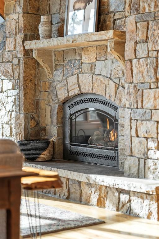 174 Sage Dr, Breckenridge, CO 80424 - room details featuring a fireplace