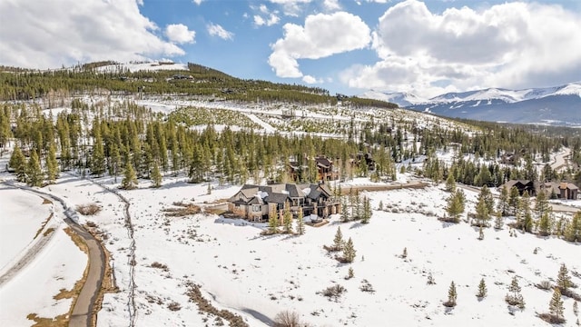 174 Sage Dr, Breckenridge, CO 80424 - snowy aerial view featuring a mountain view