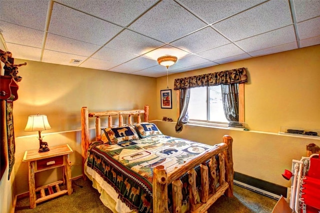 103 War Pony Way, Como, CO 80432 - carpeted bedroom with a drop ceiling and baseboards