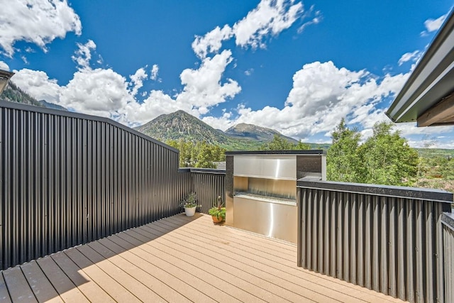 234 Frisco Aly Unit D, Frisco, CO 80443 - wooden deck with a mountain view