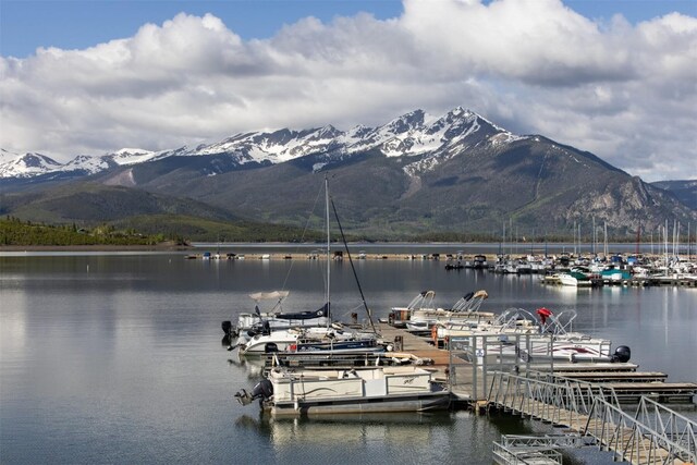 576 Tenderfoot St Unit 163, Dillon, CO 80435 - dock area with a water and mountain view