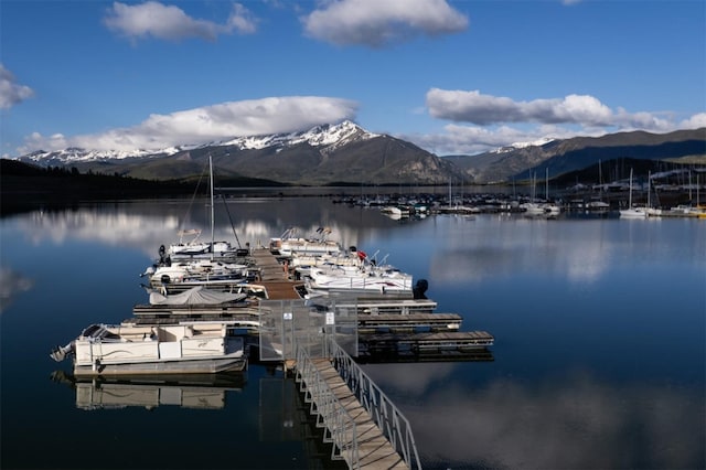 576 Tenderfoot St Unit 163, Dillon, CO 80435 - dock area with a water and mountain view
