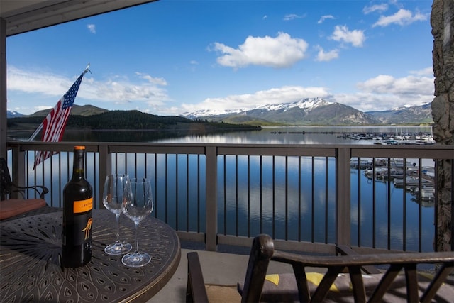 576 Tenderfoot St Unit 163, Dillon, CO 80435 - balcony featuring a water and mountain view