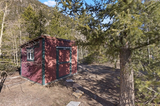 view of shed