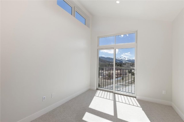 35 Argentine Ct Unit 305, Keystone, CO 80435 - empty room with carpet and high vaulted ceiling