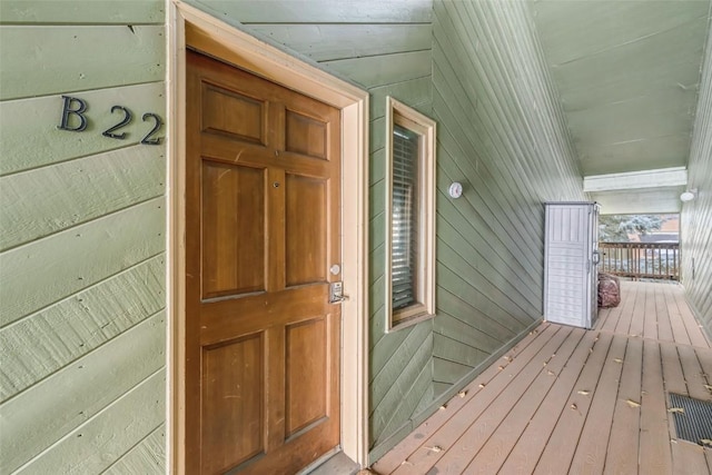 view of doorway to property