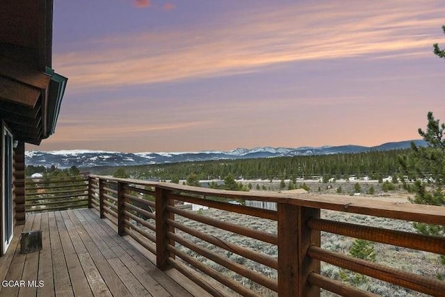 90 Gcr 864, Tabernash, CO 80478 - deck at dusk with a mountain view