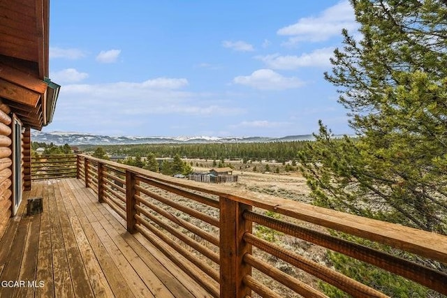 90 Gcr 864, Tabernash, CO 80478 - wooden deck featuring a mountain view