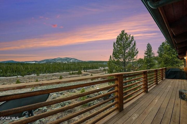 90 Gcr 864, Tabernash, CO 80478 - deck at dusk featuring a mountain view
