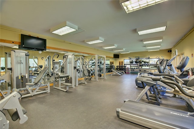 view of workout area