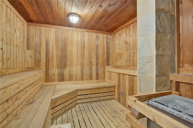 view of sauna / steam room featuring wood-type flooring