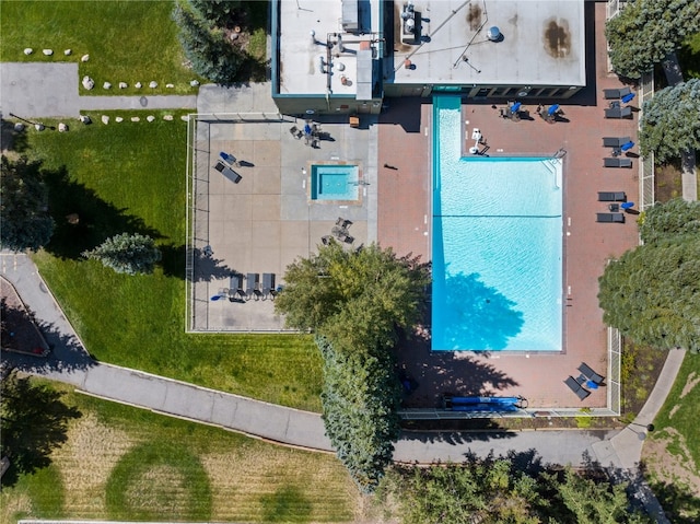 birds eye view of property