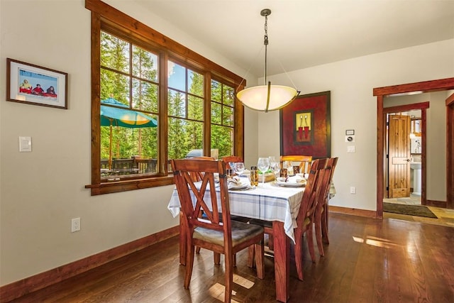 366 Moonstone Rd, Breckenridge, CO 80424 - dining space with baseboards and wood-type flooring