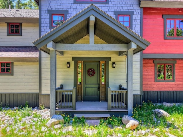 366 Moonstone Rd, Breckenridge, CO 80424 - view of exterior entry with a porch
