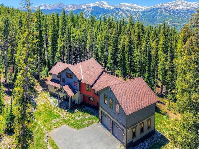 366 Moonstone Rd, Breckenridge, CO 80424 - aerial view of property and surrounding area featuring mountains