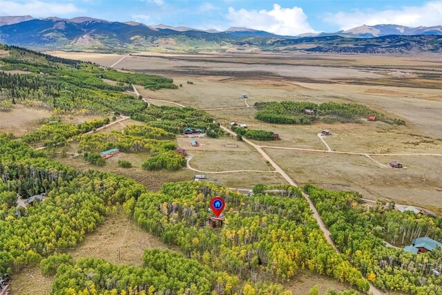 465 Mount Guyot Cir, Jefferson, CO 80456 - birds eye view of property featuring a mountain view and a rural view