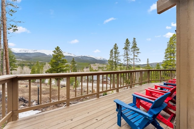 1009 American Way, Breckenridge, CO 80424 - wooden deck featuring a mountain view