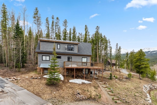 1009 American Way, Breckenridge, CO 80424 - back of house featuring a deck with mountain view